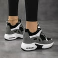 thumbnail image 4 of Women's Platform Sneakers Wedges  Lace Up Shoes Increase Fashion Sneakers for Womens Girls, 4 of 6