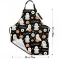 thumbnail image 5 of Cute Ghost Aprons for Women Pumpkin Cooking Apron with Pockets Kitchen Apron Adjustable Neck for Men Home Holiday Decorations Gift, 5 of 7