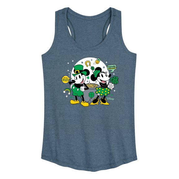Disney - Mickey And Minnie Pot Of Gold - Women's Racerback Tank Top