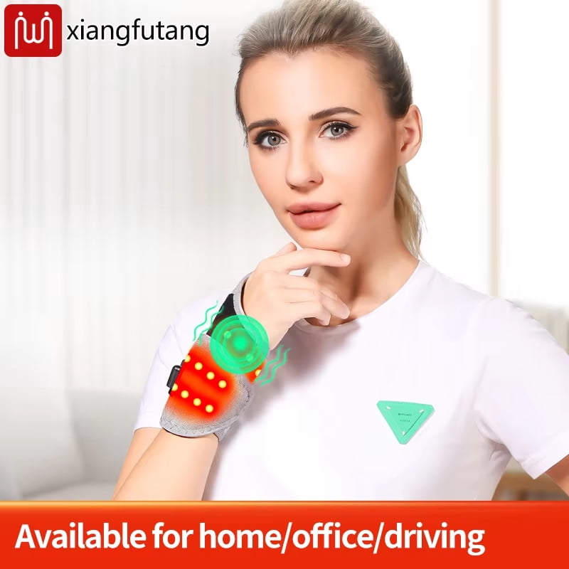 Heated Wrist Massager with Red Light – 3 Heat, Timer, USB