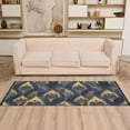 thumbnail image 2 of Yayeee Runner Rug for Bedroom 2'x6' Machine Washable Hallway Non Slip Mat, Blue Peacock Feathers Pattern, 2 of 8