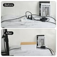 thumbnail image 5 of Uxcell Cable Management Box PP Cord Organizer Box w Tie to Hide Wires & Power Strips for Home Small White,Light Wood, 5 of 6