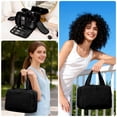 thumbnail image 5 of Gynky Makeup Bags Puffy Travel Toiletry Bag for Women, Lightweight Large Wide-Open Travel Bag Cosmetic Organizer Bag with Handle Water-Resistant Travel Essentials for Toiletries Accessories, Black, 5 of 10