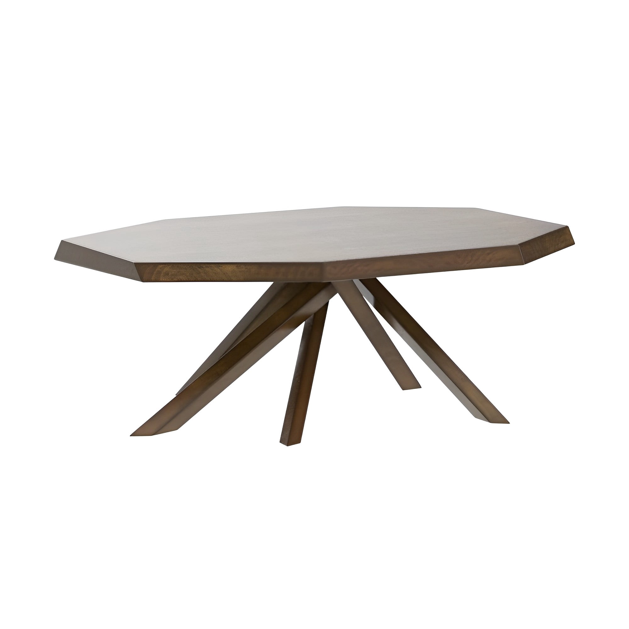 Posh Pollen - Stowe Octagon Solid Wood Coffee Table - Walnut