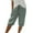 Green, variant on Women's Casual Loose Fit Linen Bermuda Shorts with Drawstring Waist and Pockets, Lightweight Summer Knee-Length Pants