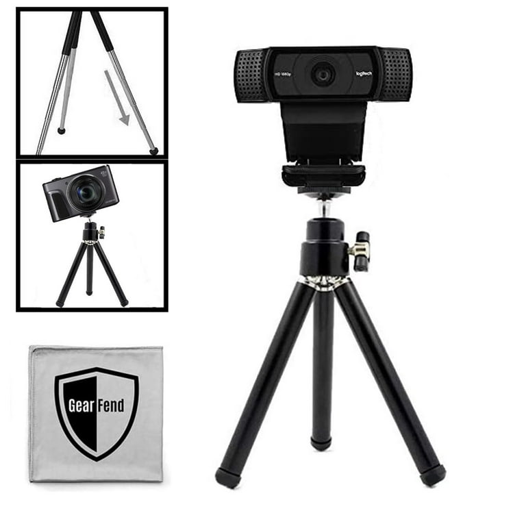 Lightweight Mini 5.5" Tripod with Extendable for Logitech Webcam C920 and Small Cameras, Plus Microfiber Cloth - Walmart.com