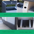 thumbnail image 3 of Outdoor Double Bin Trash Bin Common Areas Galvanised Steel Metal Garbage Can, 3 of 5