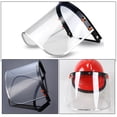thumbnail image 3 of ColoMX Escudo facial protector de visor transparente para la máscara de seguridad anti-fog de hombres para el sombrero duro para la soldadura de la construcción máscara transparente, 3 of 8