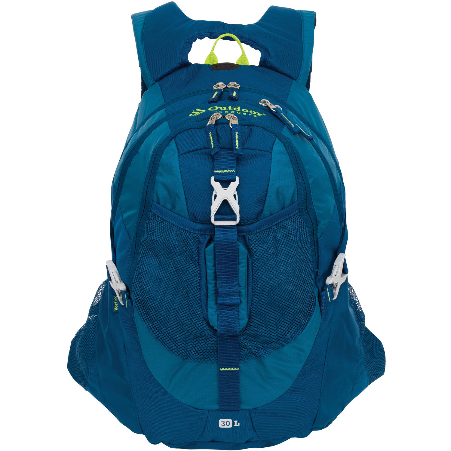 Outdoor Products Vortex Adjustable 30 L Backpacking Backpack, Teal Blue
