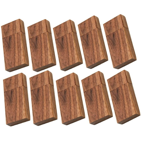 USB 64GB Flash Drive 10 Pack, Walnut Wood Flash Drives USB 2.0 Thumb Drives Wooden USB 64GB USB Stick Memory Stick