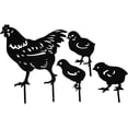 thumbnail image 3 of Estacas de jardín XCF 4 piezas diseño de gallo color negro, 3 of 4