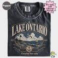 thumbnail image 3 of Lake Ontario Graphic T-shirt Lake Ontario Humor Tee Light Yellow Unsalted but Salty Shirt Great Lakes Souvenir Top, 3 of 9