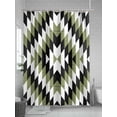 thumbnail image 5 of Shower Curtain Aztec Boho Bathroom Curtains with Hooks, Waterproof Fabric Bohemian Abstract Geometric Sage Green Bath Shower Curtains Set for Bathroom Bathtubs Decor 36x72 Inch, 5 of 8