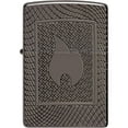 thumbnail image 2 of Zippo 48569 Flame Pattern Design Armor Black Ice Windproof Lighter, 2 of 5