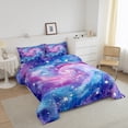 thumbnail image 3 of Erosebridal Galaxy Universe Comforter Sets Queen Size,Psychedelic Starry Sky Bedding Queen Comforter Set,Gradient Decor,Reversible,Ultra Soft,3 Pieces, 3 of 7