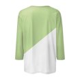 thumbnail image 5 of Fouhkni 3/4 Sleeves Shirts for Women Dressy Casual Button down Blouses Color Block Fall Outwear Coat, 5 of 5