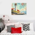 thumbnail image 5 of Orinice Lighthouse Compass Map Fine Art Aesthetic Poster & Print Wall Painting for Classroom Kitchen Office Farmhouse Bathroom Room Decor Pictures Wall Art Painting Canvas Prints Wall Art Canvas, 5 of 6