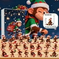 thumbnail image 4 of 2025 Monkey Advent Calendar - Festive Christmas Monkey-Themed Countdown Calendar, Adorable Monkey Decor Advent Calendar for Home & Holiday Celebrations, Christmas Countdown Gift, A, 4 of 9