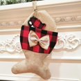thumbnail image 4 of Christmas Stocking Fish Bone Plaid Christmas Hanging Decor Xmas Hanging Stocking, 4 of 8