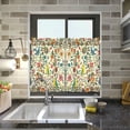 thumbnail image 4 of Yayeee Kitchen Curtains Tier Pair Light Filtering 27"x24" Rod Pocket Short Cafe Window Panel, Beige Cartoon Animals, 4 of 7