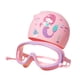 thumbnail image 1 of Gorro de natación para niños, gafas de natación, protección para los ojos, a prueba de fugas con tapones para los oídos, natación rosa morado, 1 of 9