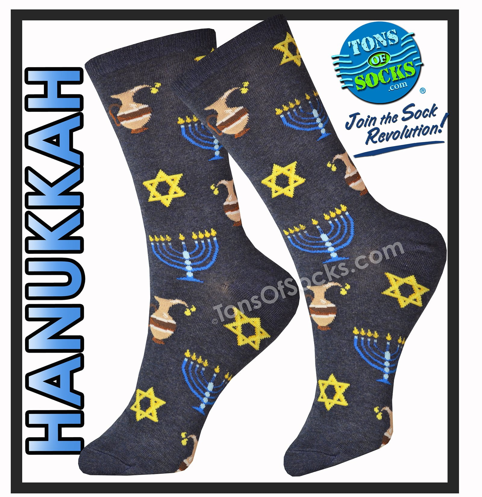 Hot Sox - Women&#39;s Hanukkah Socks (Denim Heather) (FINAL SALE) - wcy.wat.edu.pl - wcy.wat.edu.pl