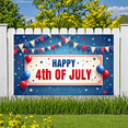 thumbnail image 5 of Colorful Design Happy 4th of July Banner Red White and Blue Balloon Decoration Star Pattern Patriotic Flags for Independence Day Party Outdoor Event Celebration, 5 of 7