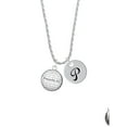 thumbnail image 2 of Delight Jewelry Silvertone Domed Proverbs 3:5 Silvertone Script Initial Disc - P - Charm Necklace, 20"+3", 2 of 4