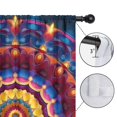 thumbnail image 4 of Blackout Kids Curtains,Colorful Tie Dye Luminous Mandala Pattern Childrens Insulated Curtains Set Of 2,Bedroom Essentials,Toddler Room Decor 52"x84", 4 of 5