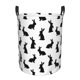 thumbnail image 1 of Balery Black Rabbit Cesta de ropa redonda con asas, impermeable, independiente, para ropa, juguetes, dormitorio y familia-Medium, 1 of 6