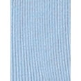 thumbnail image 5 of DARING DIVA Women's Contrast Ribbed Knit Shirt Button Decor Crop Sweater S Sky Blue, 5 of 6