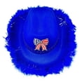 thumbnail image 6 of Yvsxxv Blue Patriotic Star Bow Western Cowgirl Hat, Independence Day Party Hat, 1 Pc, 6 of 7