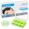 Becheln Soft Silicone Ear Plugs, 22dB Noise Cancelling, 5 Pair, Yellow Green
