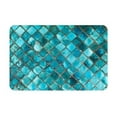 thumbnail image 1 of Balery Square Glass Mosaic Felpudo de franela, resistente a las manchas y a la decoloración, para uso interior y exterior, fácil de limpiar, 40 x 60 cm, 1 of 7