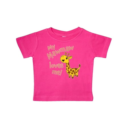 

Inktastic My Mawmaw Loves me- cute giraffe Gift Baby Boy or Baby Girl T-Shirt