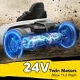 thumbnail image 3 of Qaba 24V Electric Go Kart with Dual 150W Motors, Adjustable Seat & 11.2MPH High Speed, Slow Start, 5-Point Harness, for 6-12 Years, White, 3 of 9