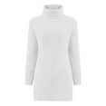 thumbnail image 4 of TKLPEHG Women Tunic Tops Thin Fleece Thermal Soft Winter Clothes Ladies Long Sleeve Tops High Neck Solid Color Spring Soft Lightweight Pullover (Z01_White,M), 4 of 6