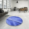 thumbnail image 4 of Ahgly Company Machine Washable Indoor Round Transitional Sky Blue Area Rugs, 6' Round, 4 of 7