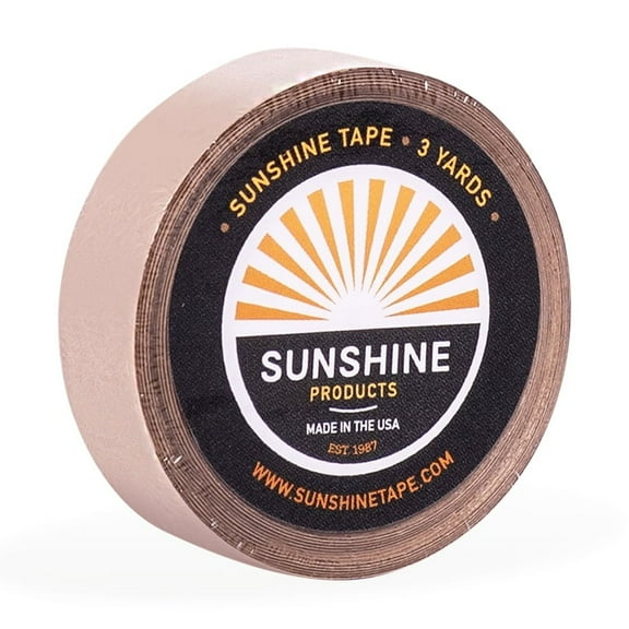 Sunshine Tape Wig Adhesive Tape Roll 1/2" x 3 YDS, Hair Toupee Tape