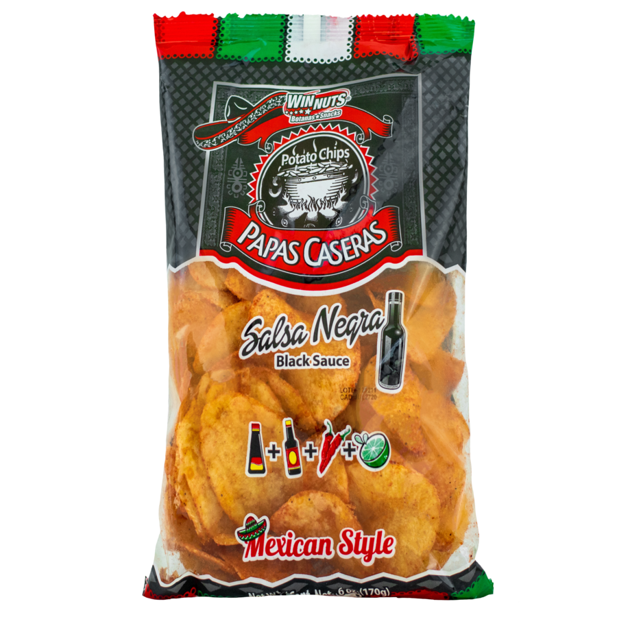 Winnuts Worcestershire Sauce Kettle Cooked Potato Chips 6 oz (Pack of 6