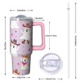thumbnail image 2 of Halloween Tumbler 30 oz with Handle and Straw Ghost Skull Cup Halloween Gifts for Women Travel Mug Insulated Water Bottle, 2 of 5