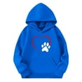 thumbnail image 4 of SGFCWSX Girls Hooded Sweatshirts Toddler Oversized Hoodies Graphic Winter Pullover Top Blue Size 11 Years, 4 of 4