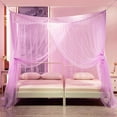 thumbnail image 2 of ANMINY 4 Corner Bed Canopy Mosquito Net Large Size Easy Home,Purple, 2 of 7