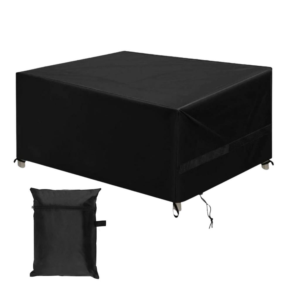 48.43 48.43 29.13 Oxford UV Waterproof Garden Furniture Cover Patio Table Set Furniture Protector Black 2 Sizes Rectangular Table Cover 