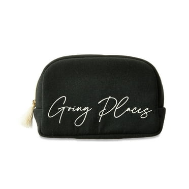 Graduation Going Places Black Zipper Travel Pouch, 7" x 4.5", by Way To Celebrate