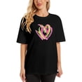 thumbnail image 1 of Women's Heart Graphic Tees 2025 Summer Tops Cute Cotton Casual Short Sleeve Crewneck T Shirts, 1 of 6