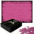 thumbnail image 3 of Ambesonne Magenta Jigsaw Puzzle, Futuristic Grungy Murky, Heirloom-Quality Fun Activity for Family Durable Cardboard, 1000 pcs, Fuchsia Pink, 3 of 6