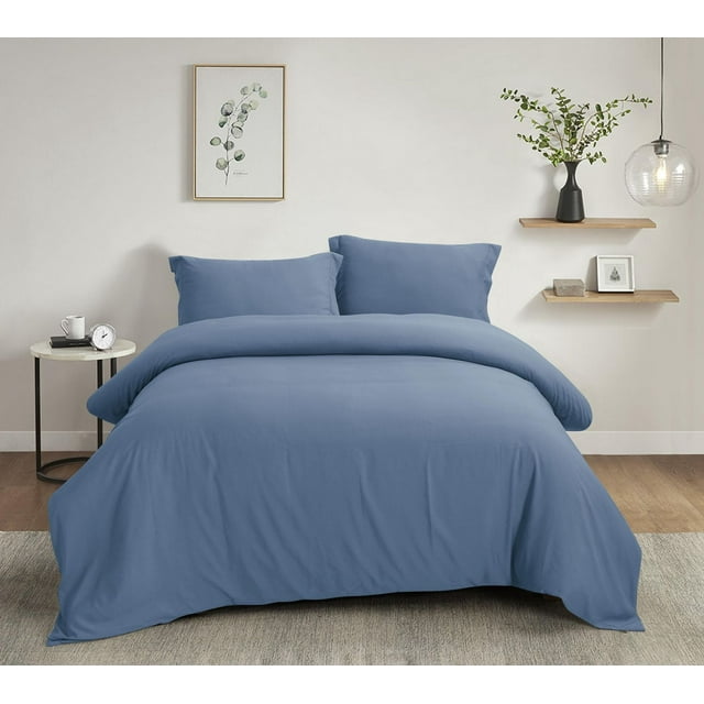 Ensemble de housse de couette unie ultradouce