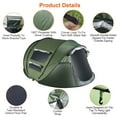 thumbnail image 4 of Pop up Camping Tent for 4-5 Person Tent Waterproof Instant Easy Setup Family Tent for Camping Hiking Climbing Traveling Khaki, 4 of 11