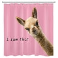 thumbnail image 3 of Cute Alpaca Llama Shower Curtain Funny Quotes I Saw That on Pink Background Fun Shower Curtains for Kids Bathroom with Hooks 72x78 inch Waterproof Polyester Fabric Bathroom Decorations, 3 of 6